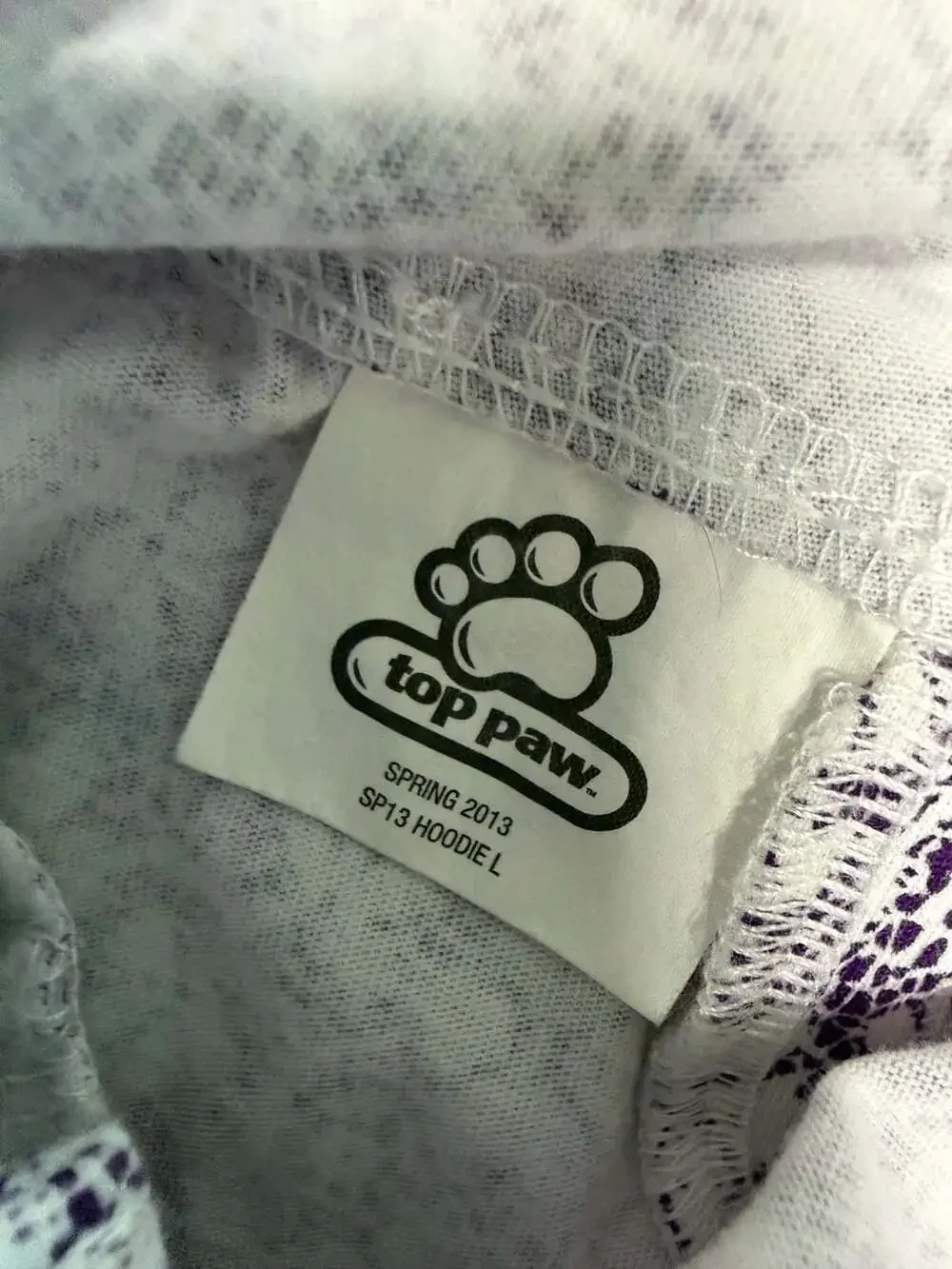 Top Paw Spring 2013 Purple Lace Pattern Dog Hoodie with Sequin Bone Detail